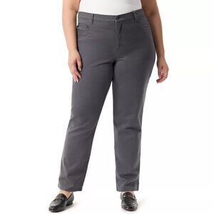 Gloria Vanderbilt Amanda Jeans Charcoal Gray Size 20W Short Like New